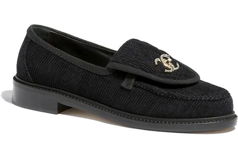 chanel corduroy loafers|authentic chanel loafers.